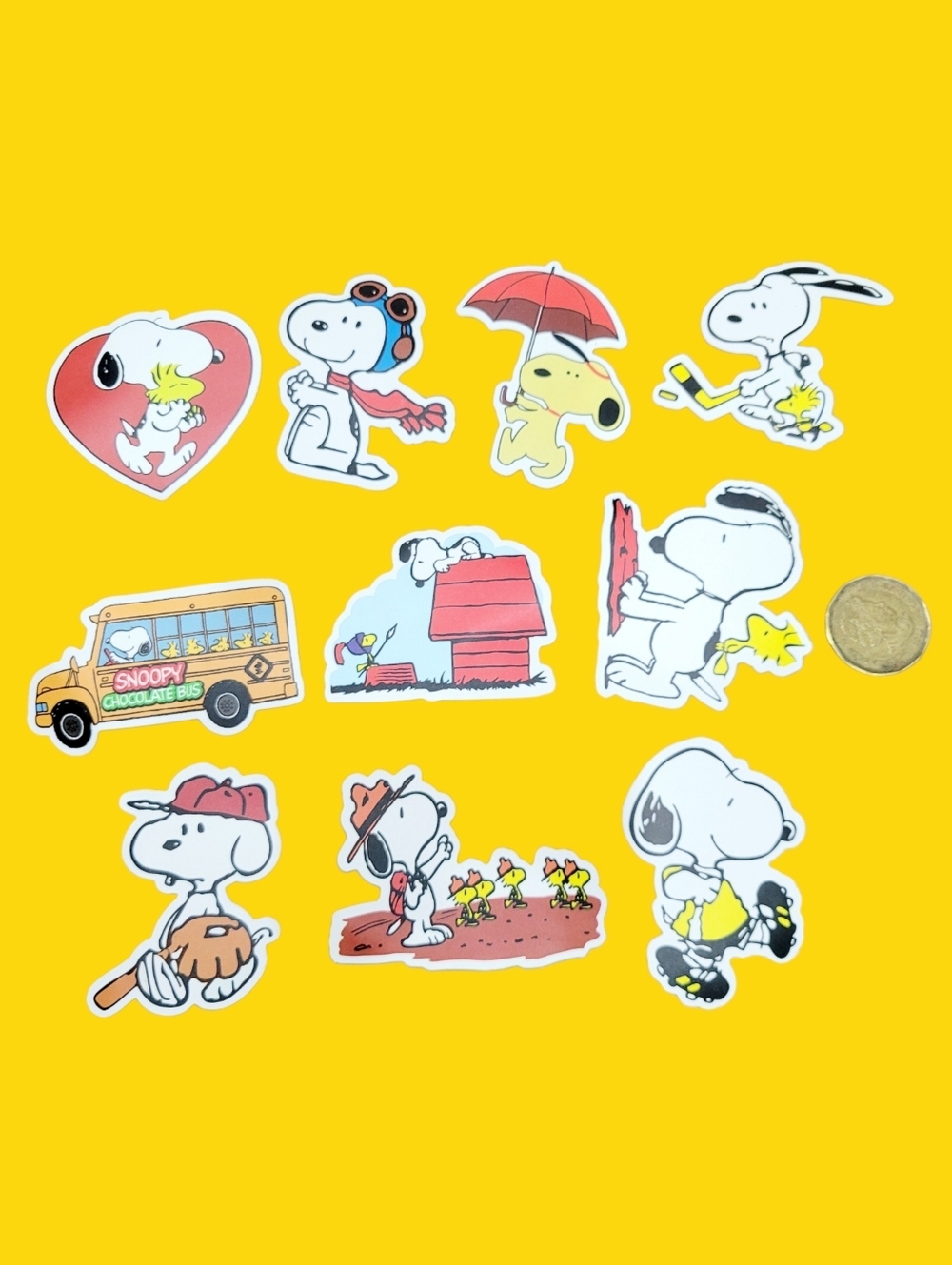 3/$20 Snoopy 10pcs Brand New Waterproof Stickers Heart